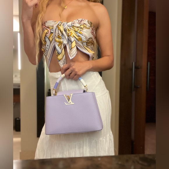 Lavender Capucine with scarf like new - Picture 5 of 5